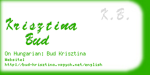 krisztina bud business card